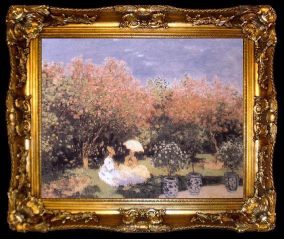 framed  Claude Monet The Garden, ta009-2